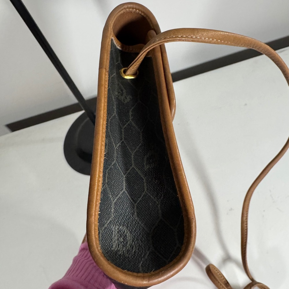 Vintage Christian Dior Paris Crossbody Bag Honeycomb Logo Crossbody Bag - Picture 4 of 8